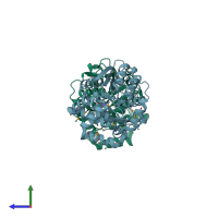 PDB entry 4y7d coloured by chain, side view.