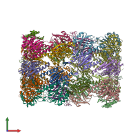 PDB entry 4y7w coloured by chain, front view.