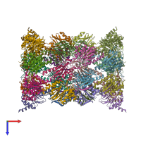 PDB entry 4y7w coloured by chain, top view.