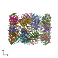 PDB entry 4y82 coloured by chain, front view.