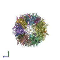PDB entry 4y84 coloured by chain, side view.