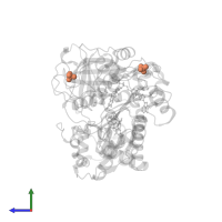 PHOSPHATE ION in PDB entry 4yal, assembly 1, side view.