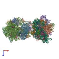 PDB entry 4ybb coloured by chain, top view.