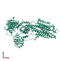 PDB entry 4ycl coloured by chain, front view.