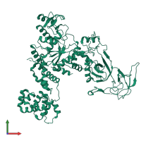 PDB entry 4ye6 coloured by chain, front view.