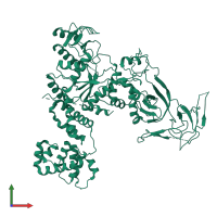PDB entry 4ye9 coloured by chain, front view.