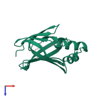 Cellular retinoic acid-binding protein 2 in PDB entry 4yfq, assembly 1, top view.