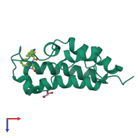 PDB entry 4yh4 coloured by chain, top view.