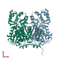 PDB entry 4yjy coloured by chain, front view.