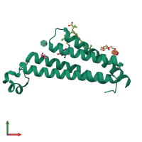 PDB entry 4yk5 coloured by chain, front view.