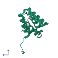 PDB entry 4ykc coloured by chain, side view.