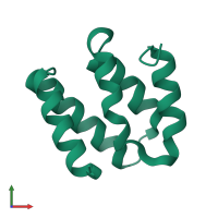 PDB entry 4ykd coloured by chain, front view.