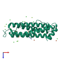 PDB entry 4ykh coloured by chain, top view.