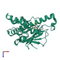 PDB entry 4ykq coloured by chain, top view.