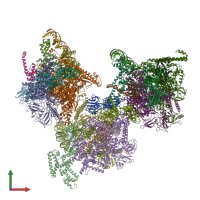 PDB entry 4yln coloured by chain, front view.