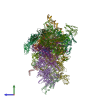 PDB entry 4yln coloured by chain, side view.