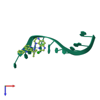 PDB entry 4ymc coloured by chain, top view.