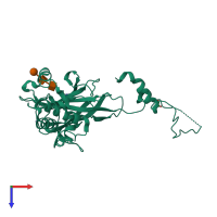 PDB entry 4yn2 coloured by chain, top view.