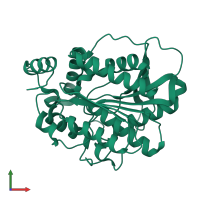 PDB entry 4ypv coloured by chain, front view.