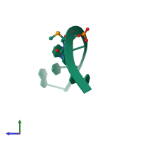 PDB entry 4ys5 coloured by chain, side view.