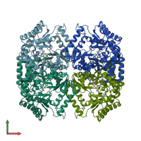 PDB entry 4ysn coloured by chain, front view.