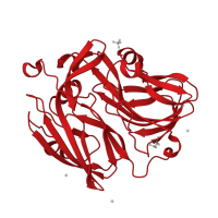 The deposited structure of PDB entry 4yso contains 1 copy of CATH domain 2.60.40.420 (Immunoglobulin-like) in Copper-containing nitrite reductase. Showing 1 copy in chain A.