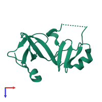 PDB entry 4ytk coloured by chain, top view.