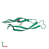 PDB entry 4yu8 coloured by chain, front view.