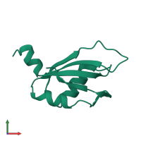 PDB entry 4yud coloured by chain, front view.
