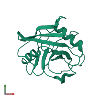 PDB entry 4yui coloured by chain, front view.