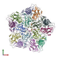 PDB entry 4yvs coloured by chain, front view.
