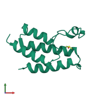 PDB entry 4yy4 coloured by chain, front view.