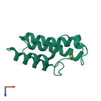 PDB entry 4yy4 coloured by chain, top view.