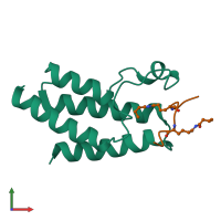 PDB entry 4yy6 coloured by chain, front view.