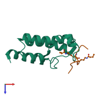 PDB entry 4yy6 coloured by chain, top view.