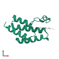 Bromodomain-containing protein 9 in PDB entry 4yyg, assembly 1, front view.