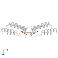 Histone H4 in PDB entry 4yyj, assembly 1, top view.