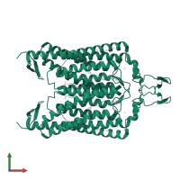 Sensory opsin A in PDB entry 4yzi, assembly 1, front view.