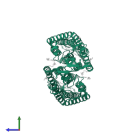 Sensory opsin A in PDB entry 4yzi, assembly 1, side view.