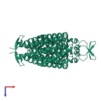Sensory opsin A in PDB entry 4yzi, assembly 1, top view.