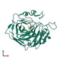 PDB entry 4z0q coloured by chain, front view.