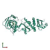 PDB entry 4z1f coloured by chain, front view.