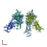 PDB entry 4z1i coloured by chain, front view.