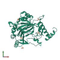 PDB entry 4z1v coloured by chain, front view.