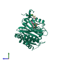 PDB entry 4z1w coloured by chain, side view.