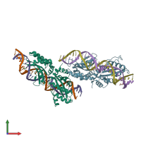 PDB entry 4z1z coloured by chain, front view.