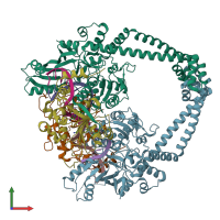 PDB entry 4z2e coloured by chain, front view.
