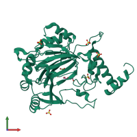 PDB entry 4z2w coloured by chain, front view.