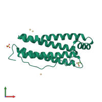PDB entry 4z3b coloured by chain, front view.