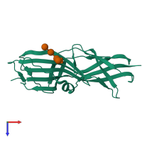 PDB entry 4z3e coloured by chain, top view.